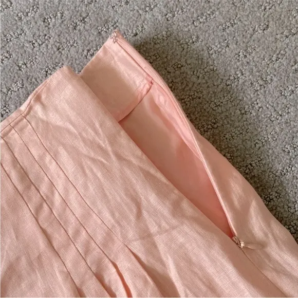 ❤️ 🔥 Ann Taylor LOFT linen A-Line Pleated Skirt