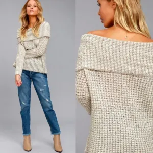 🦋 BB DAKOTA Tegan Knit Off The Shoulder Sweater XS