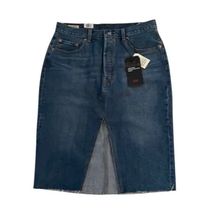 🆕 Levi’s Premium Size 32 High-Rise Deconstructed Skirt 5 Button 5 Pocket…
