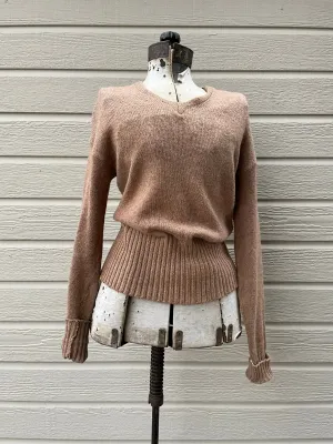 1930s Taupe Wool Knit Sweater