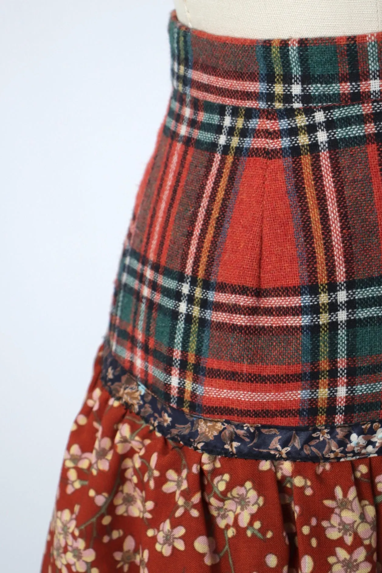1970s Koos Van Den Akker Wool Patchwork Skirt*