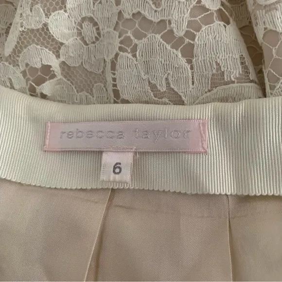 26. Rebecca Taylor Lace Floral Skirt Size 6