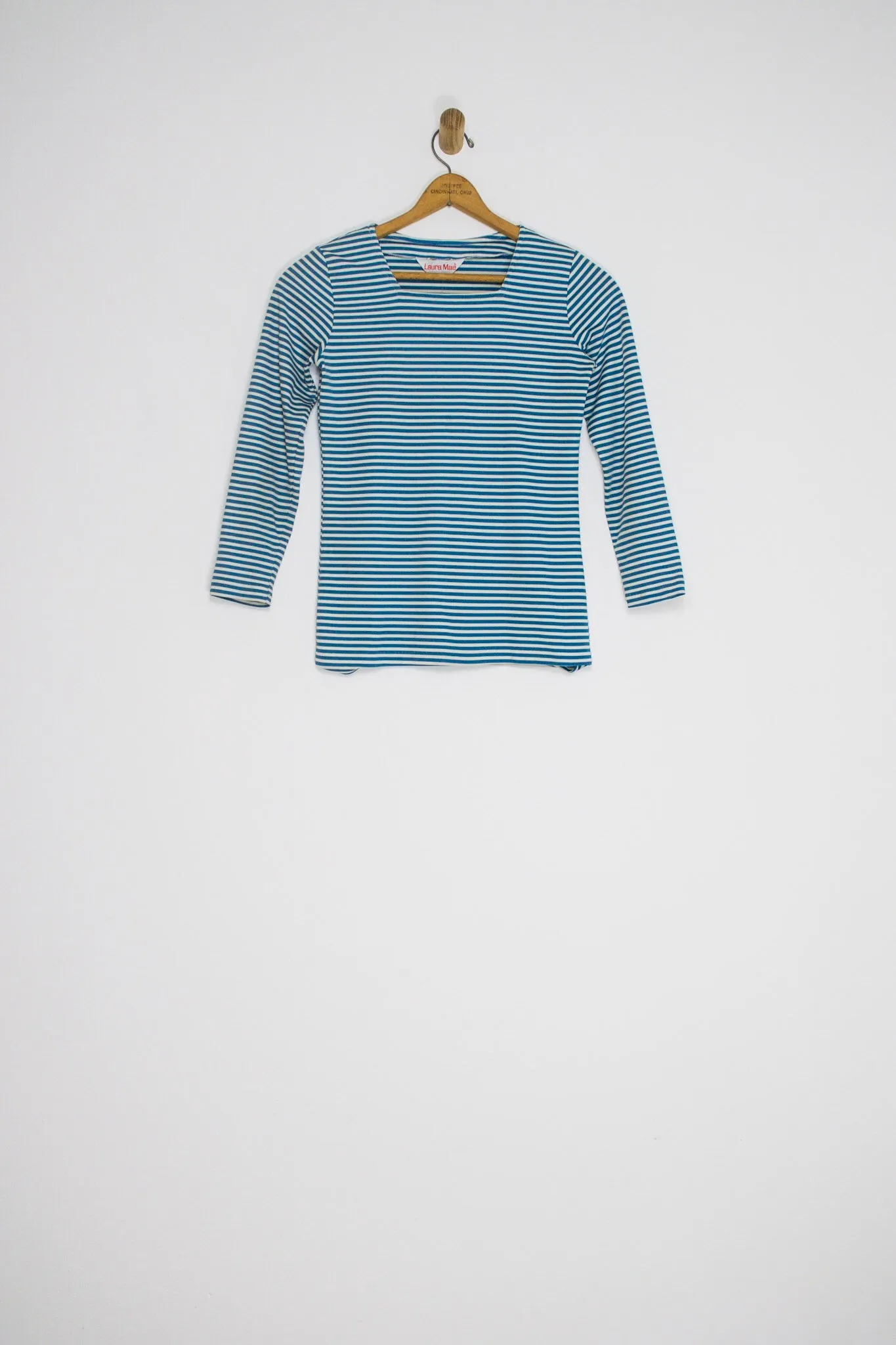 70’s STRIPED SQUARE NECK TOP SZ S
