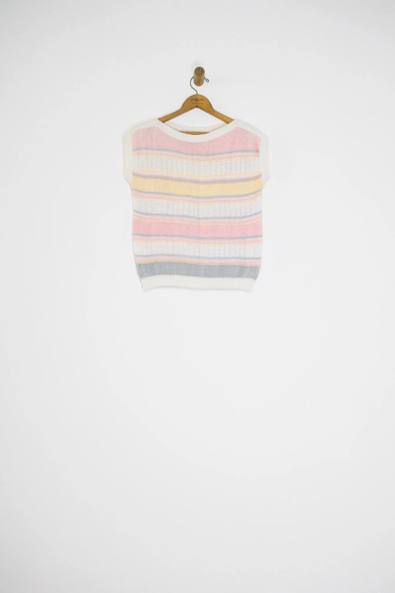 80's PASTEL STRIPED KNIT / SMALL