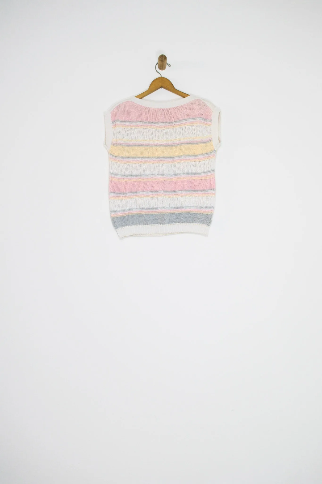 80's PASTEL STRIPED KNIT / SMALL