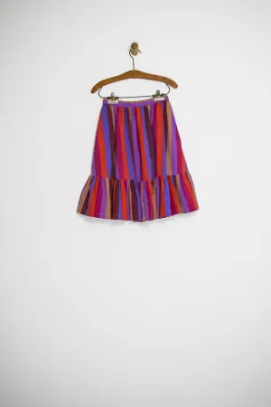 80’s STRIPED SKIRT WITH POCKETS SZ 25