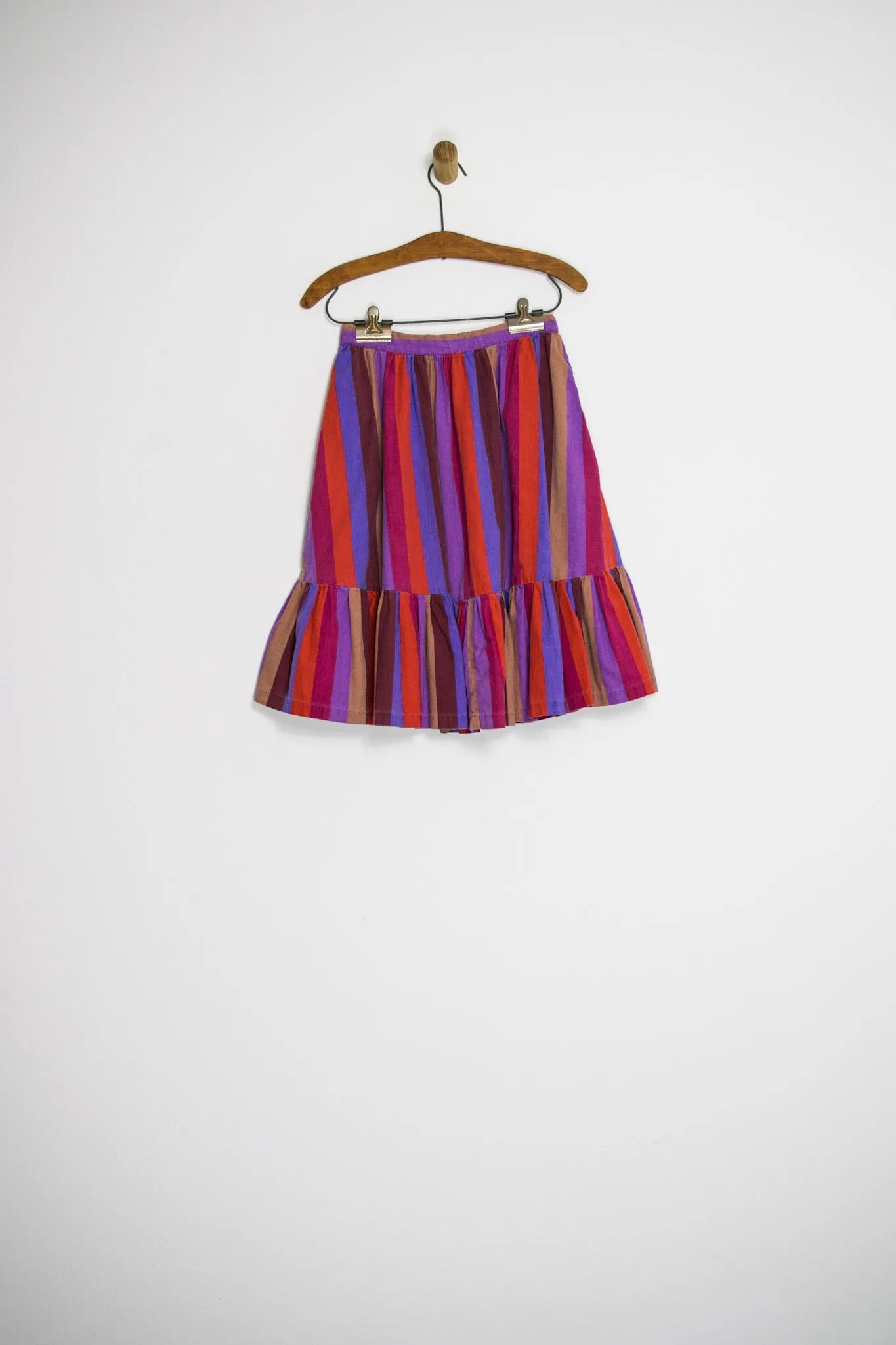 80’s STRIPED SKIRT WITH POCKETS SZ 25