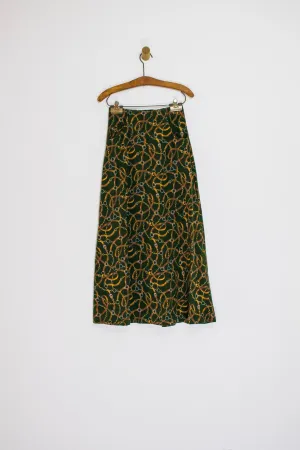 90’s CHAIN PRINT MIDI SKIRT / SMALL