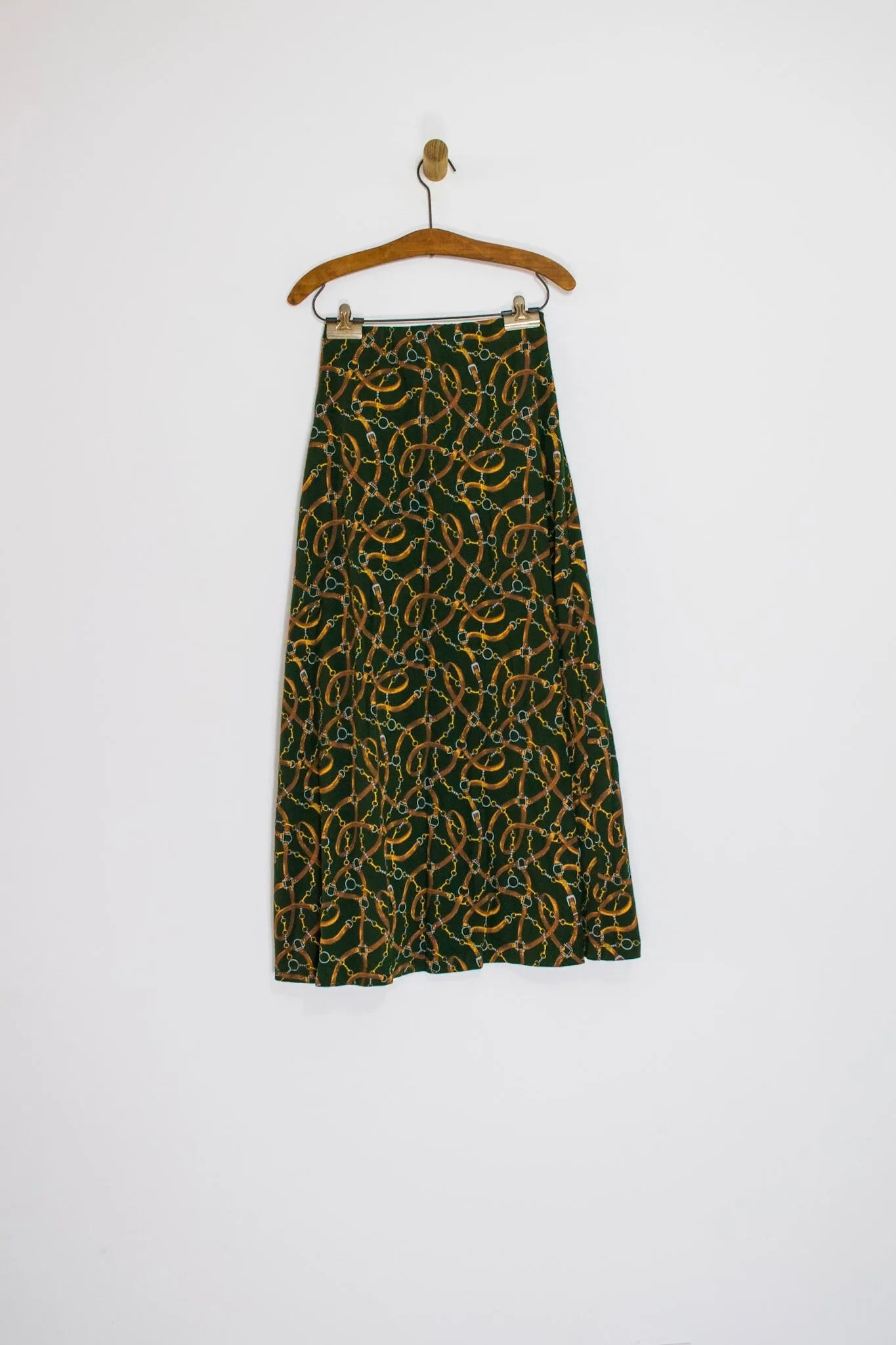 90’s CHAIN PRINT MIDI SKIRT / SMALL