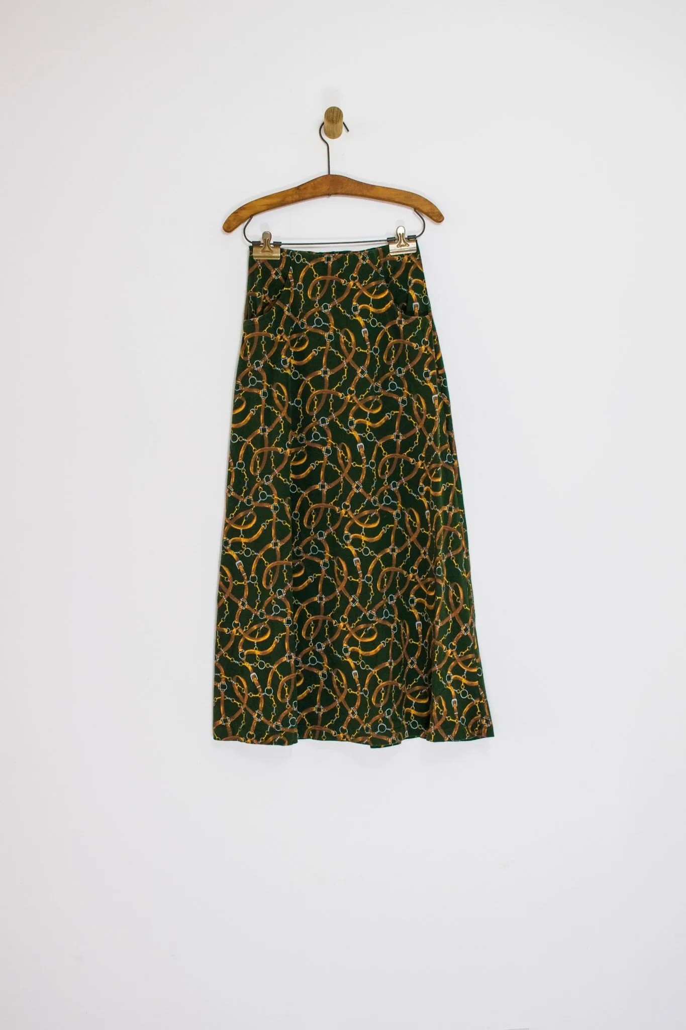 90’s CHAIN PRINT MIDI SKIRT / SMALL