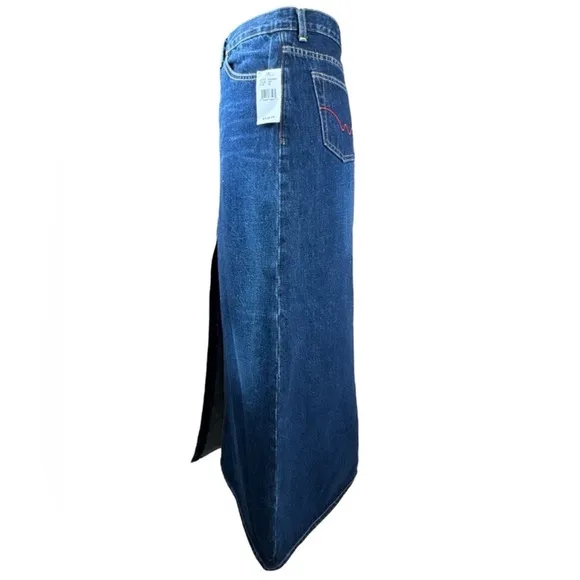 ADRIANO GOLDSCHMIED The Pioneer Denim Maxi Skirt, Size 30.