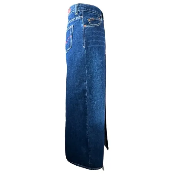 ADRIANO GOLDSCHMIED The Pioneer Denim Maxi Skirt, Size 30.