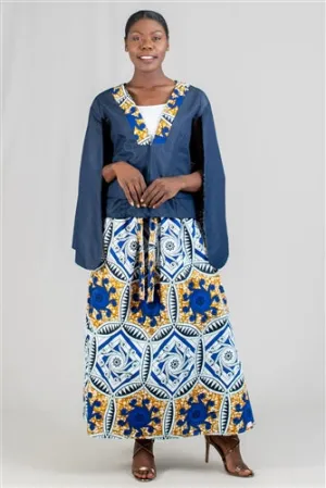 African Print Skirt Set