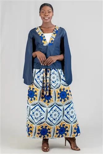 African Print Skirt Set