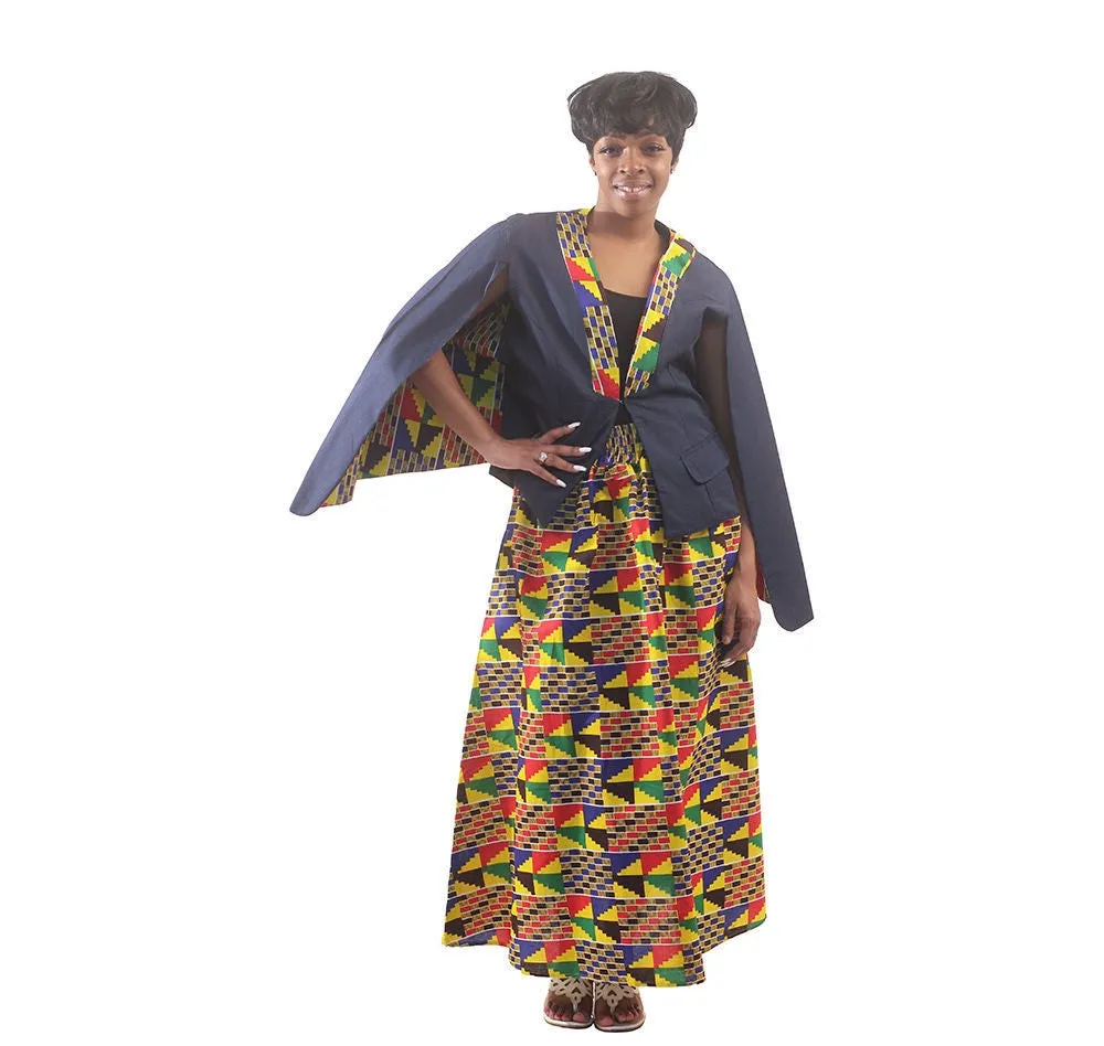 African Print Skirt Set