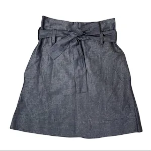 Alexis Mabille Linen Tie Waist Mini Skirt
