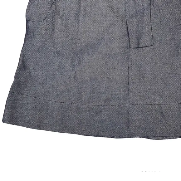 Alexis Mabille Linen Tie Waist Mini Skirt