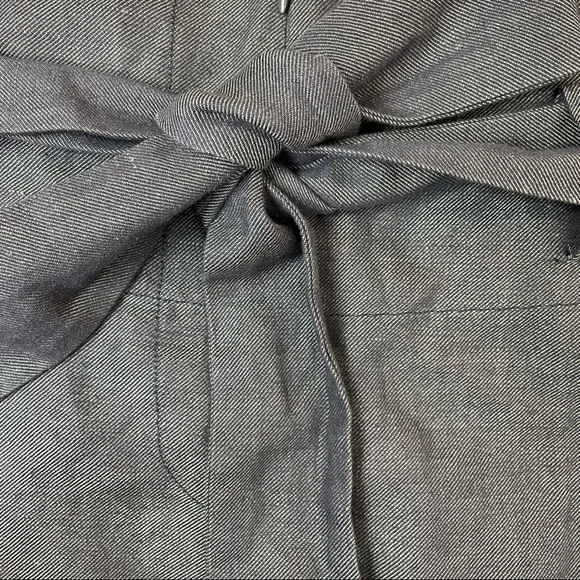 Alexis Mabille Linen Tie Waist Mini Skirt