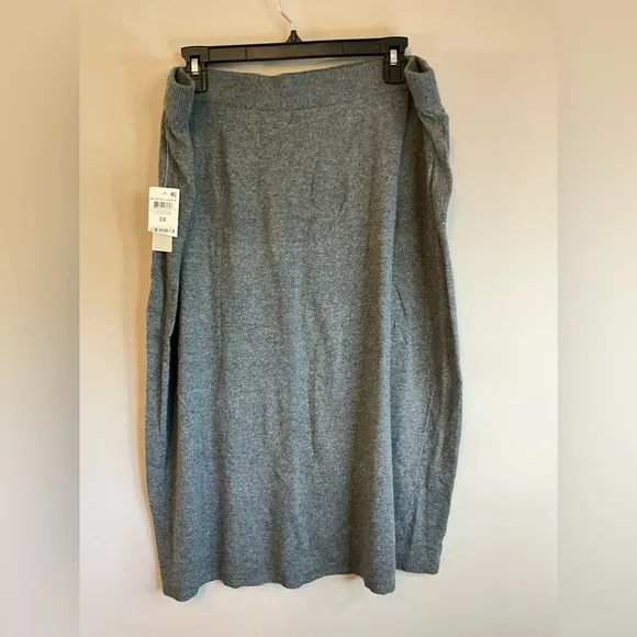 Alfani Modern Luxe A-Line Skirt Midnight Grey Heather 3x