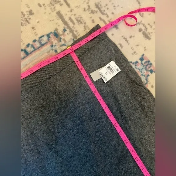Alfani Modern Luxe A-Line Skirt Midnight Grey Heather 3x