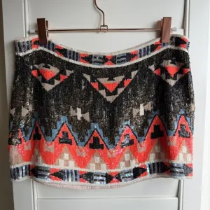 All Saints Spitalfields 2011 Aztec Sequin Embellished Mini Skirt size UK 8