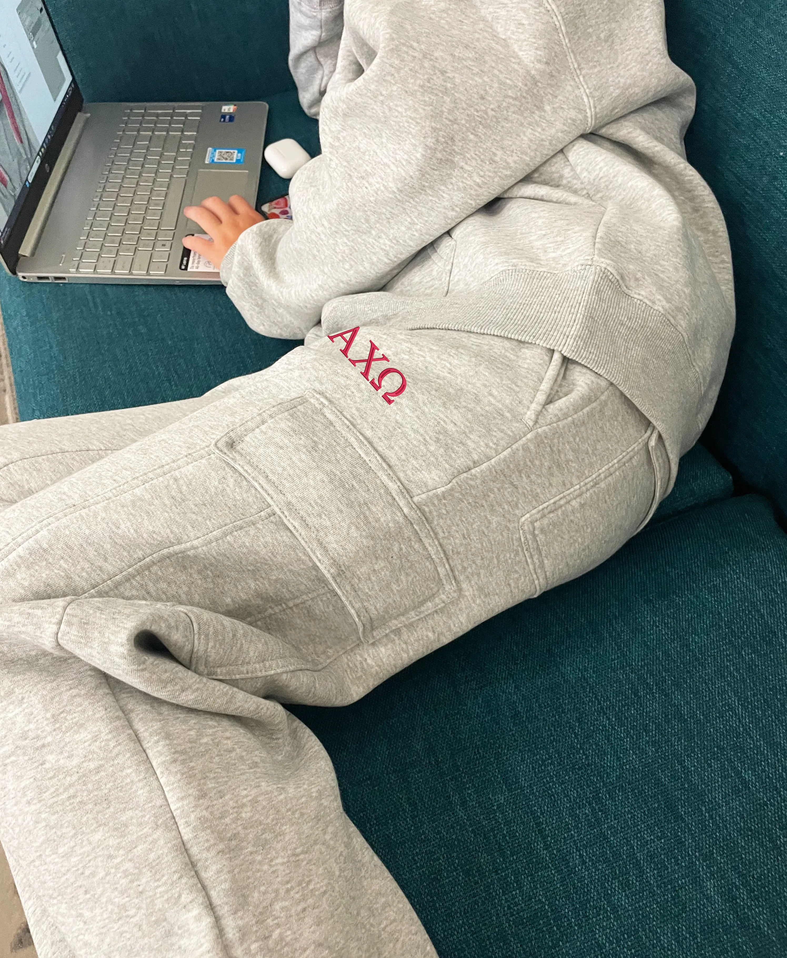 Alpha Chi Omega Cargo Hoodie Set