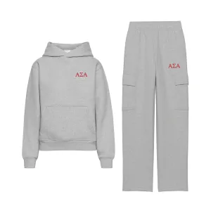 Alpha Sigma Alpha Fave Fit Hoodie & Cargo Pant Set
