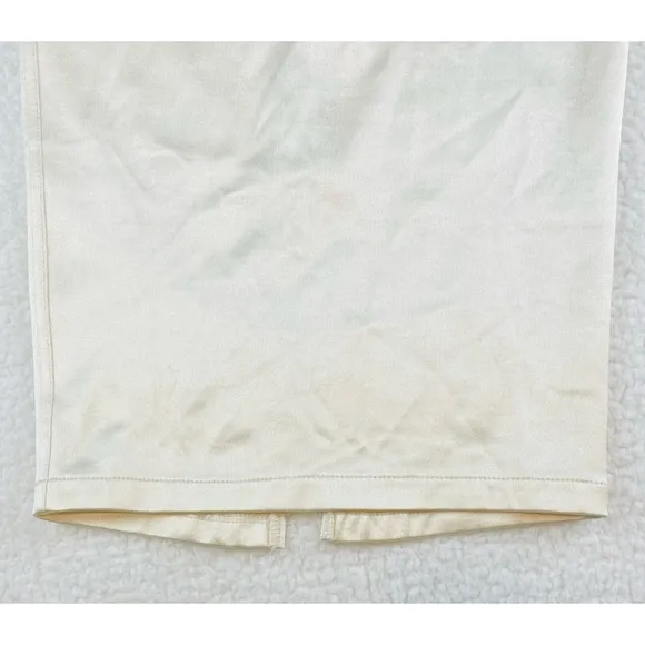 AMERICAN APPAREL • Cream/Pearl Disco High-Waisted Midi Skirt