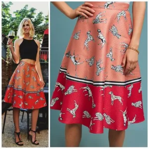 Anthropologie Hutch Dalmatian Skirt