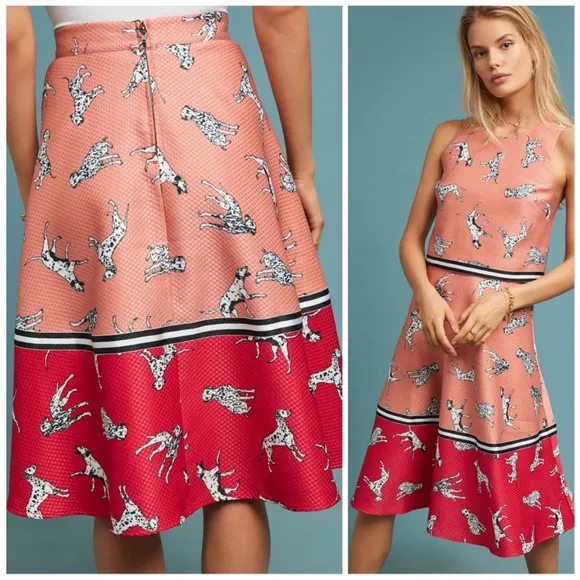 Anthropologie Hutch Dalmatian Skirt