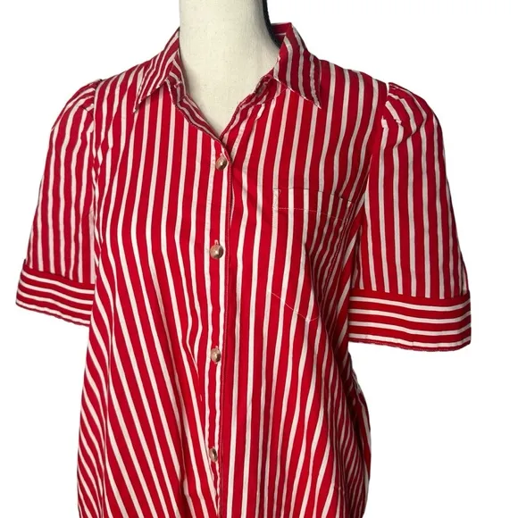Anthropologie Maeve Kiana Striped Shirtdress Size XS