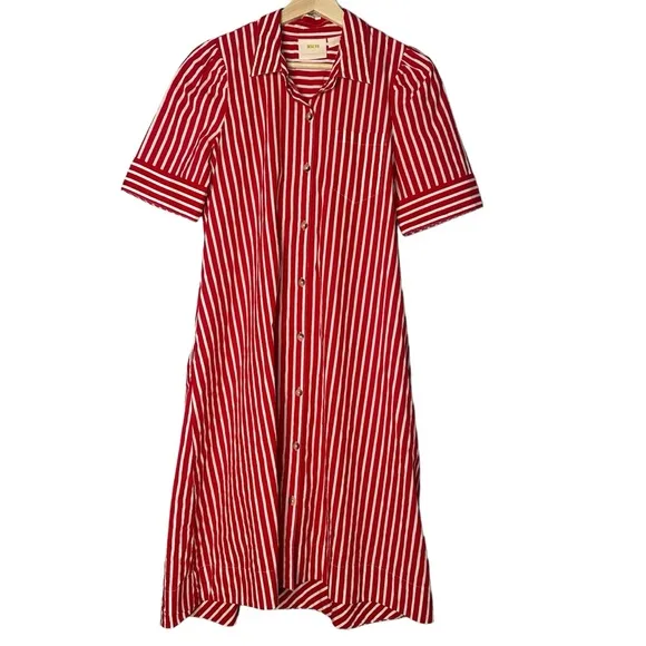 Anthropologie Maeve Kiana Striped Shirtdress Size XS