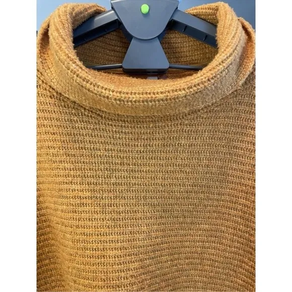 Anthropologie Pilcro Honey Orange Knit Cowl Neck size Large