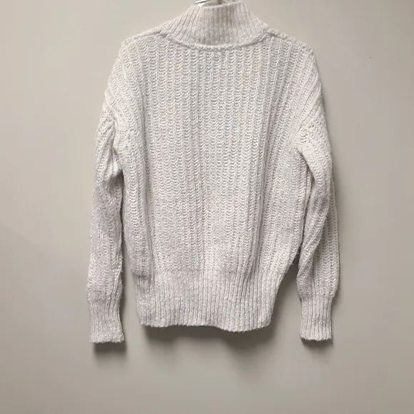 Anthropologie Pilcro Joyce Wool Blend Cable Knit Sweater in Cream Size S