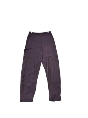 Anthropologie satin cargo style pants NWT plum 4