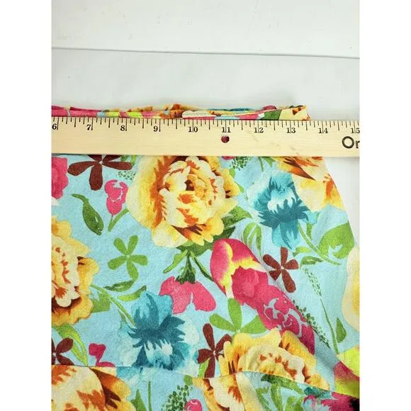 Anthropology Womens Multicolor Floral A Line Slit Skirt Farm Rio Size Small
