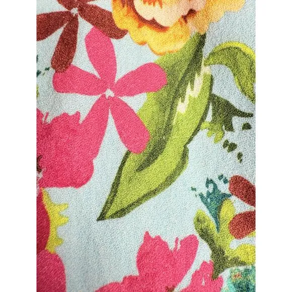 Anthropology Womens Multicolor Floral A Line Slit Skirt Farm Rio Size Small