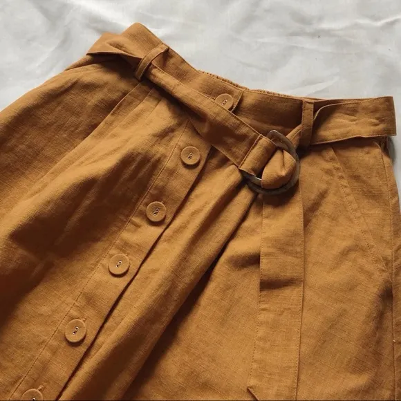 auguste ⋆ button down belted skirt