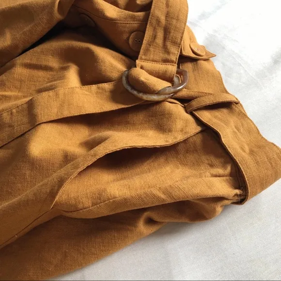 auguste ⋆ button down belted skirt