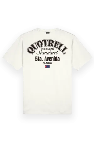 AVENIDA T-SHIRT | OFF WHITE/BROWN