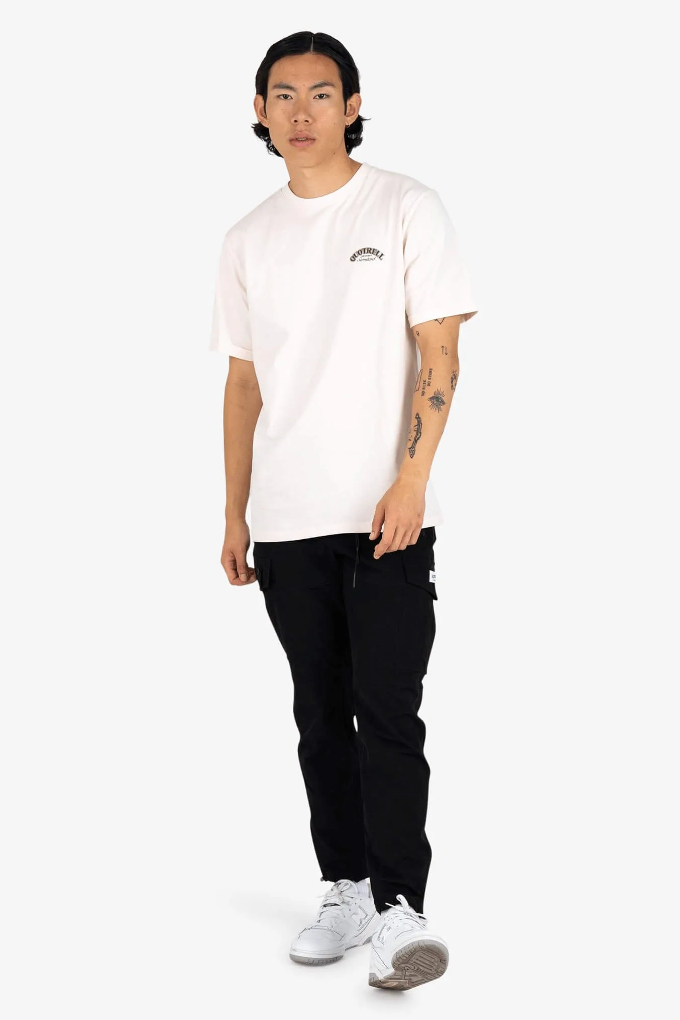 AVENIDA T-SHIRT | OFF WHITE/BROWN