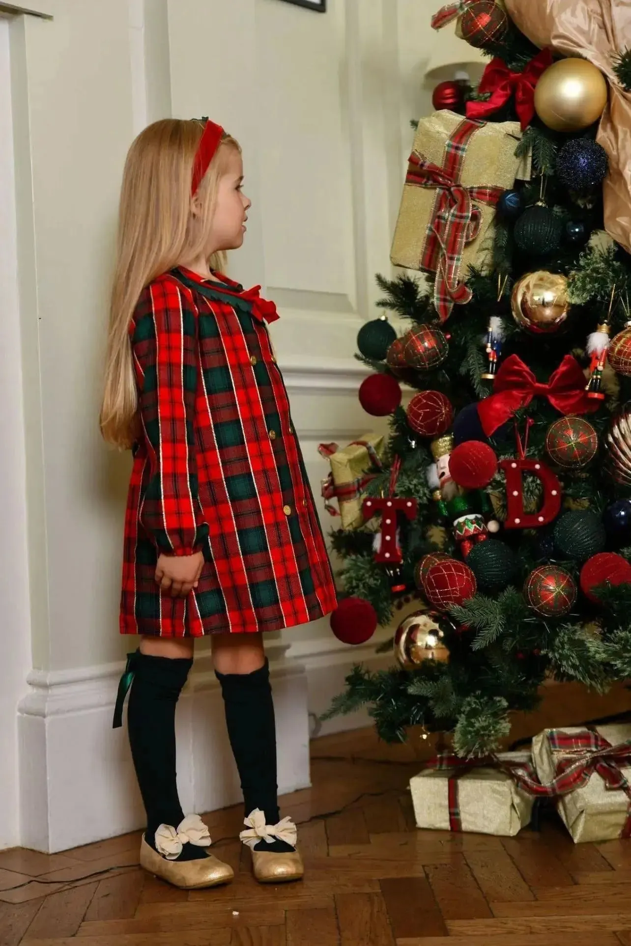 AW24 Babine Girls Christmas Tartan Dress