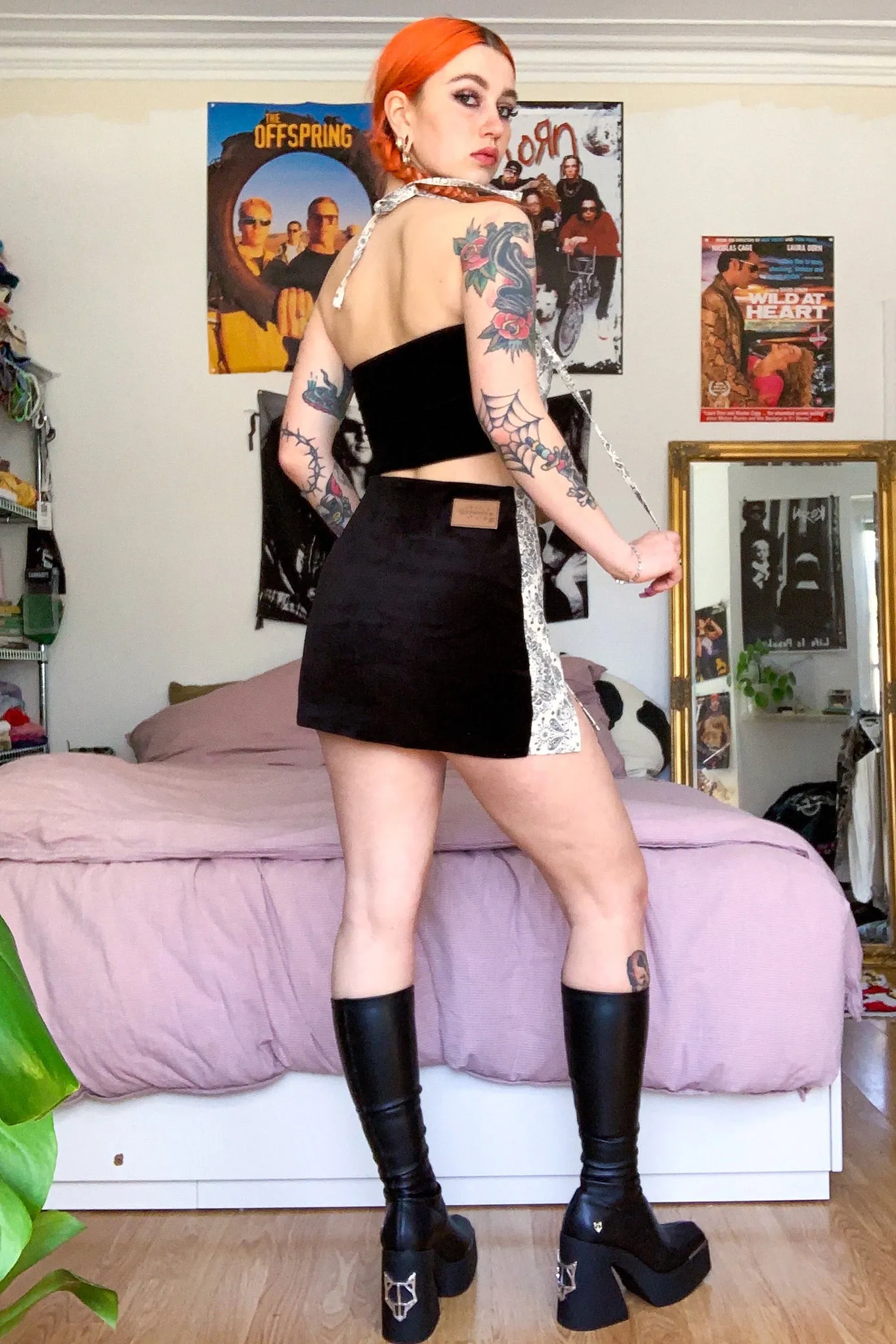 Bandana Denim Skirt