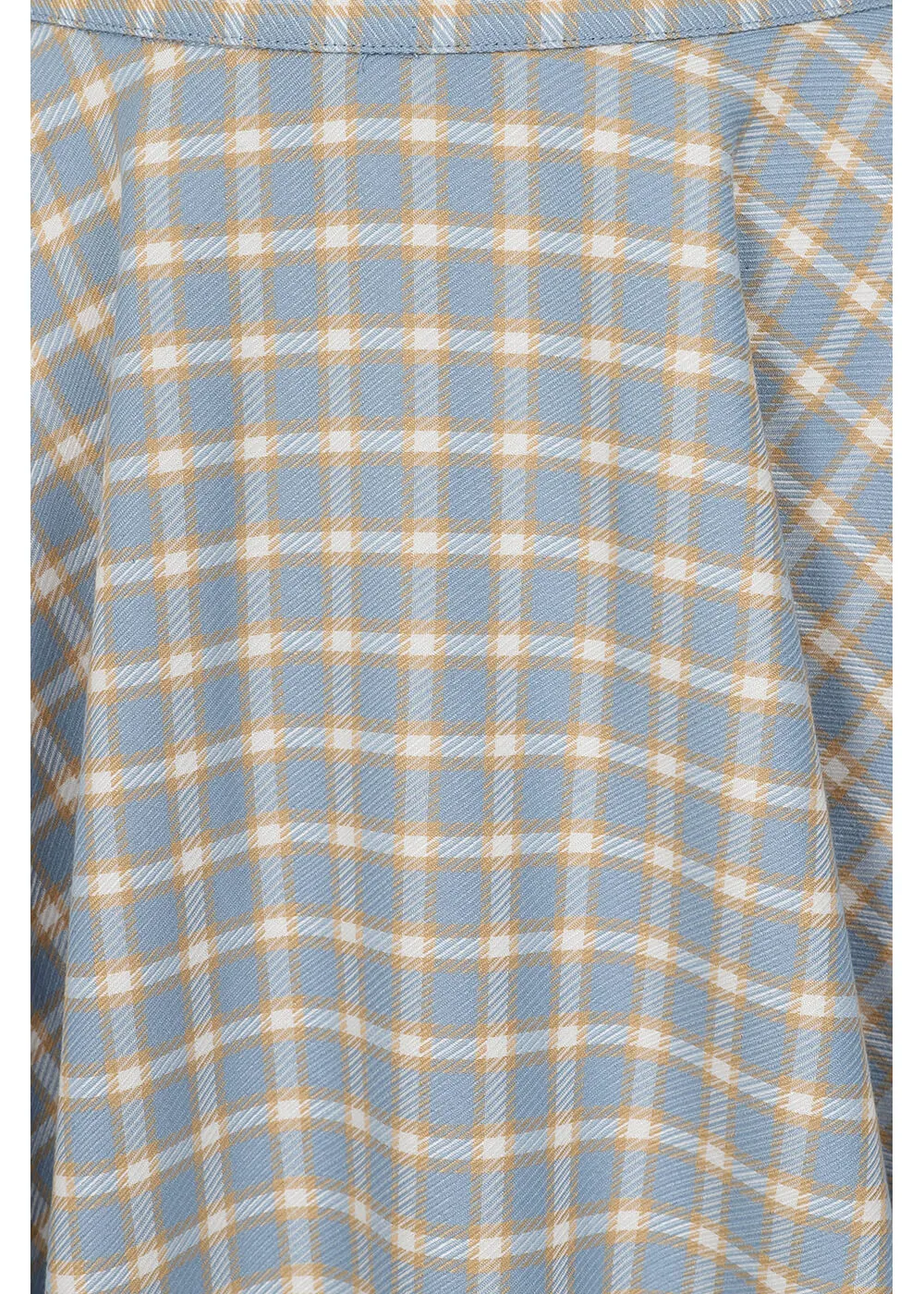 Banned Cary Blue Check 50's Swing Skirt Blue