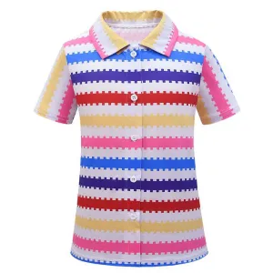 Barbie Ken Kids Children Striped T-shirt Cosplay Halloween Carnival Suit