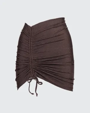 Bashan Skirt brown rib