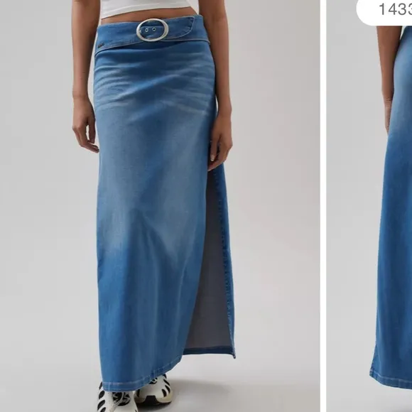 BDG Missy Low-Rise Denim Maxi Skirt XS/S