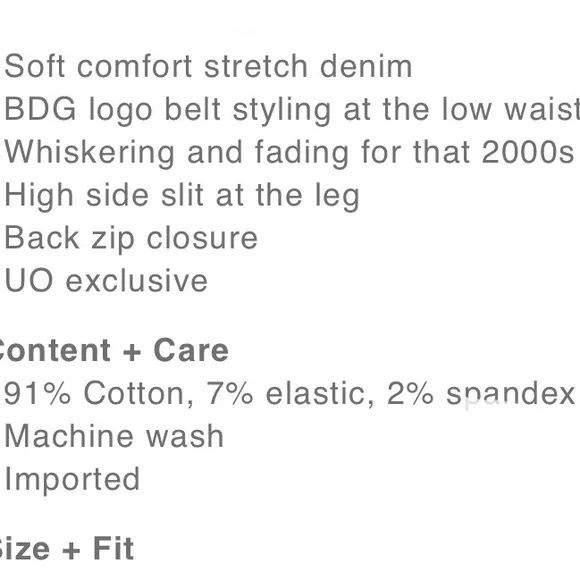 BDG Missy Low-Rise Denim Maxi Skirt XS/S