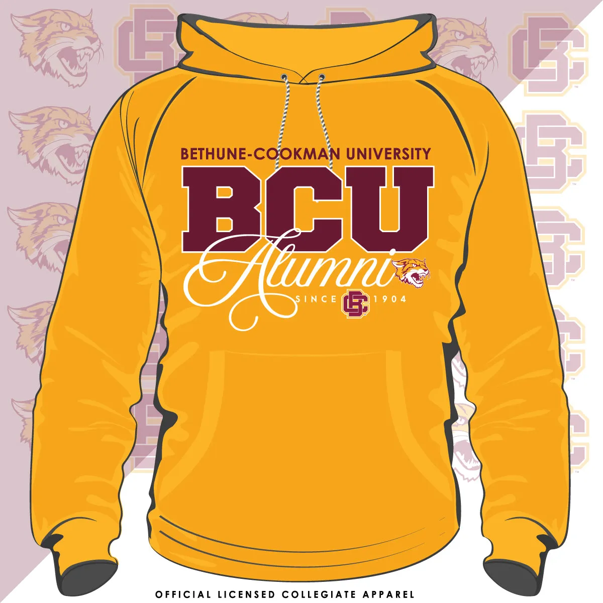 Bethune-Cookman | FANCY ALUMNI Gold Unisex Hoodies