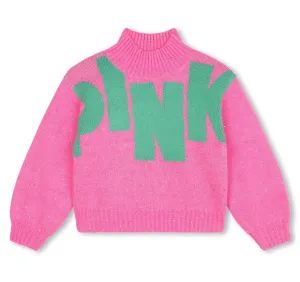 Billieblush Pink Glitter Knit Sweater